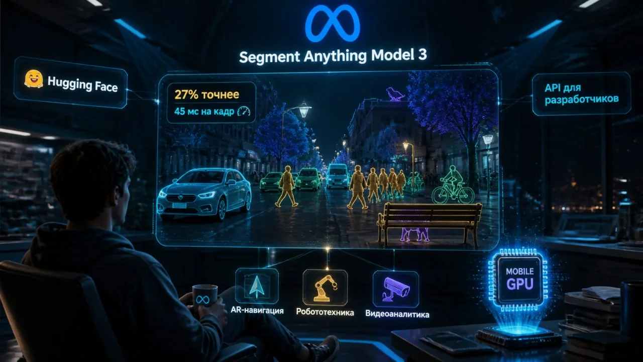 ✅ Meta выпустила Segment Anything Model 3: ИИ видит и сегментирует любой объект в видео...