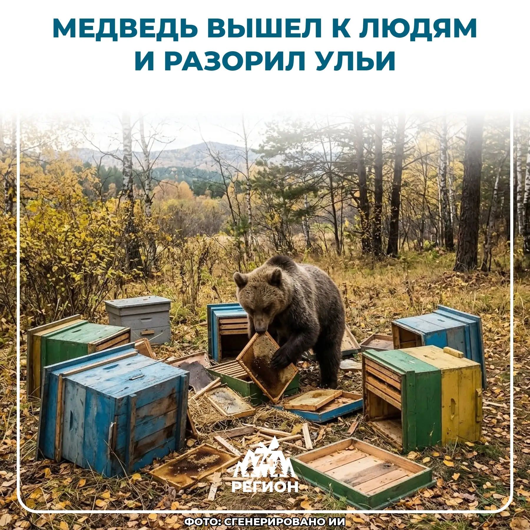 🐾 За Машгородком завелся медведь-хулиган