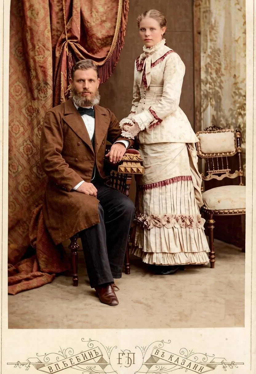 📸 Застывшее время: Тайны семейного портрета 1870–1880-х годов из Тетюшей