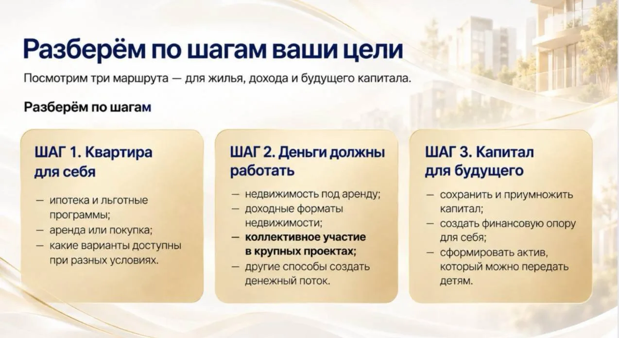 УЗНАЙТЕ, ЗАЧЕМ ВАМ НЕДВИЖИМОСТЬ, а потом... КАК К НЕЙ ПРИЙТИ!