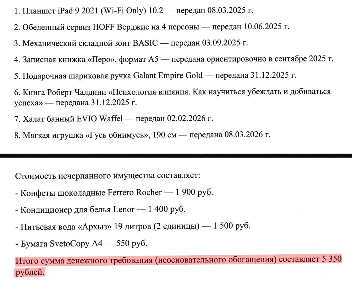 Москвич через суд потребовал от бывшей девушки вернуть конфеты, шариковую ручку и игруш...