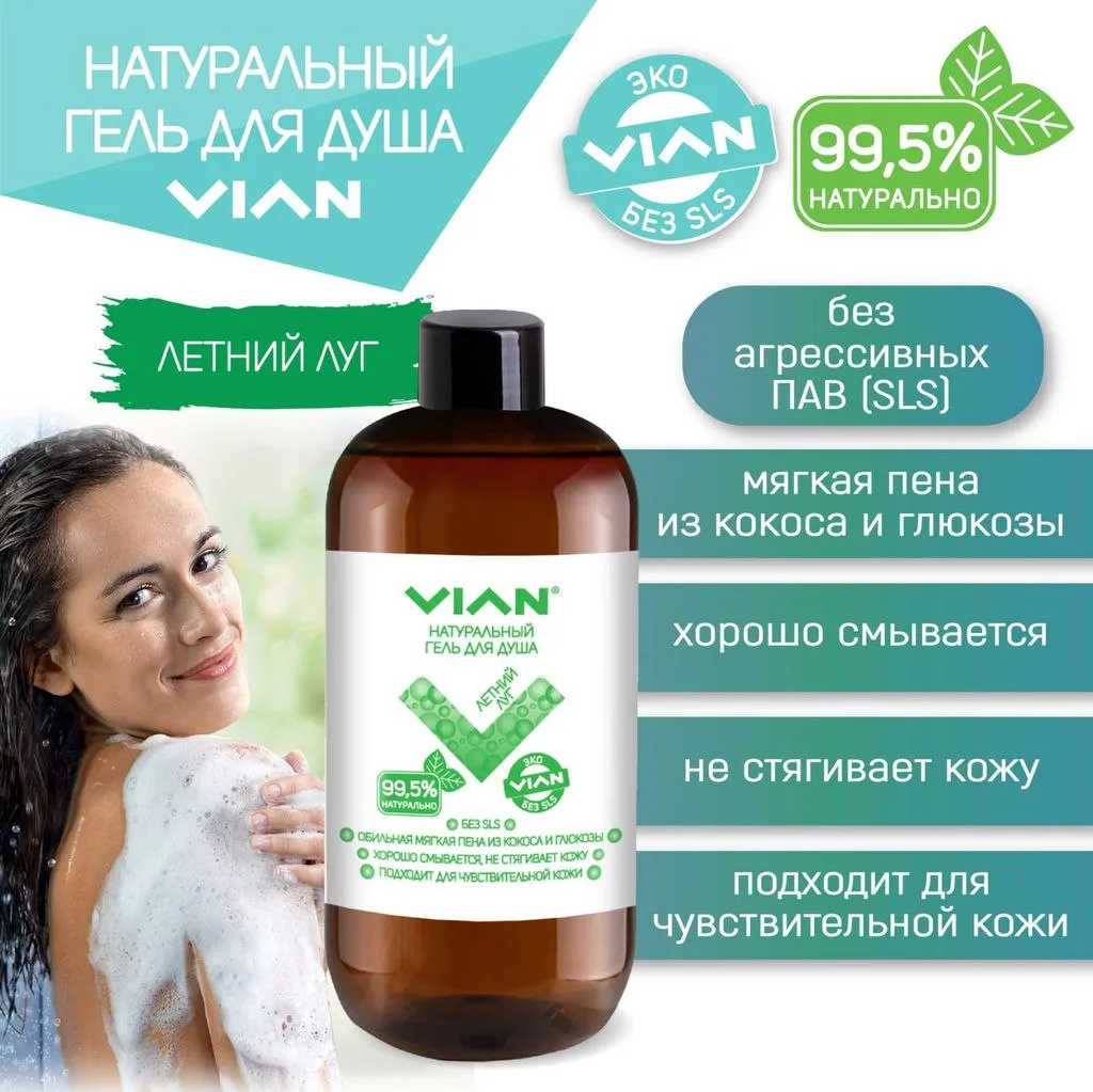 Гели для душа с натуральным составом — всего 125 ₽! 😍
