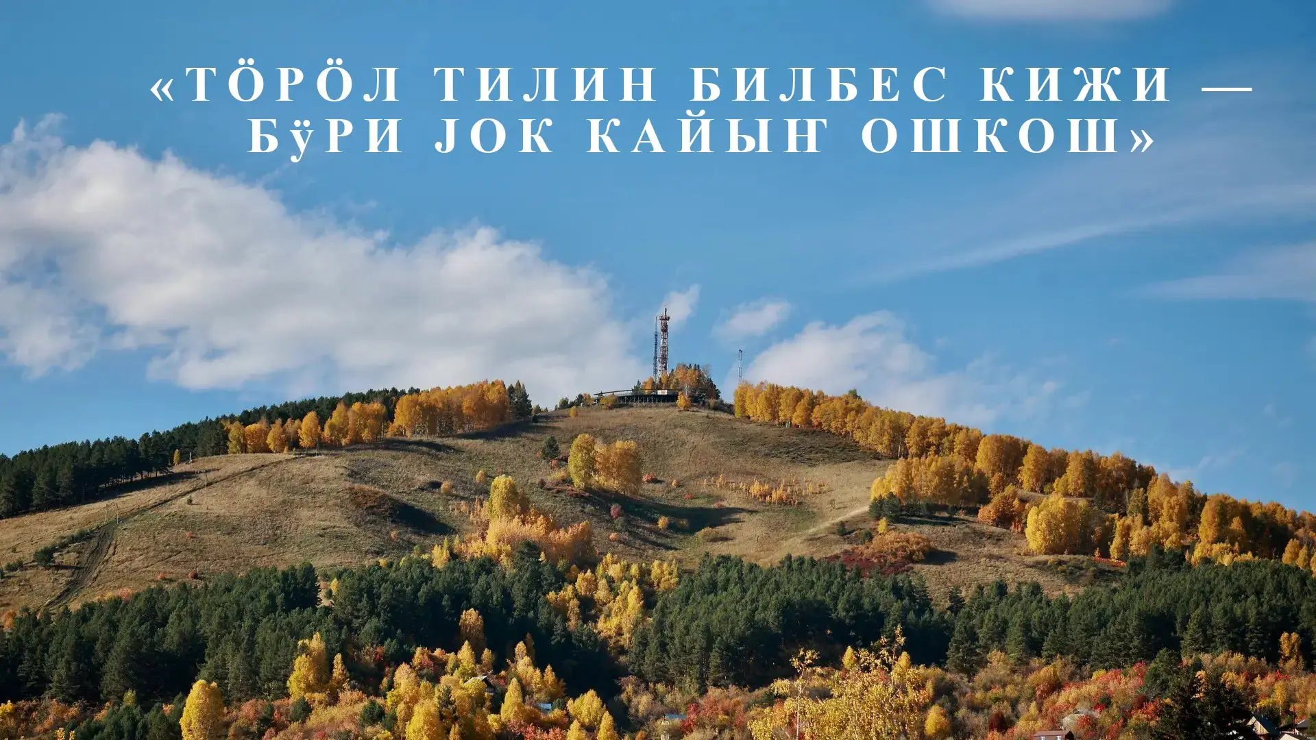 «Ойгор санаа»: Тӧрӧл тилин билбес кижи — бÿри jок кайыҥ ошкош (Тот, кто не знает родног...