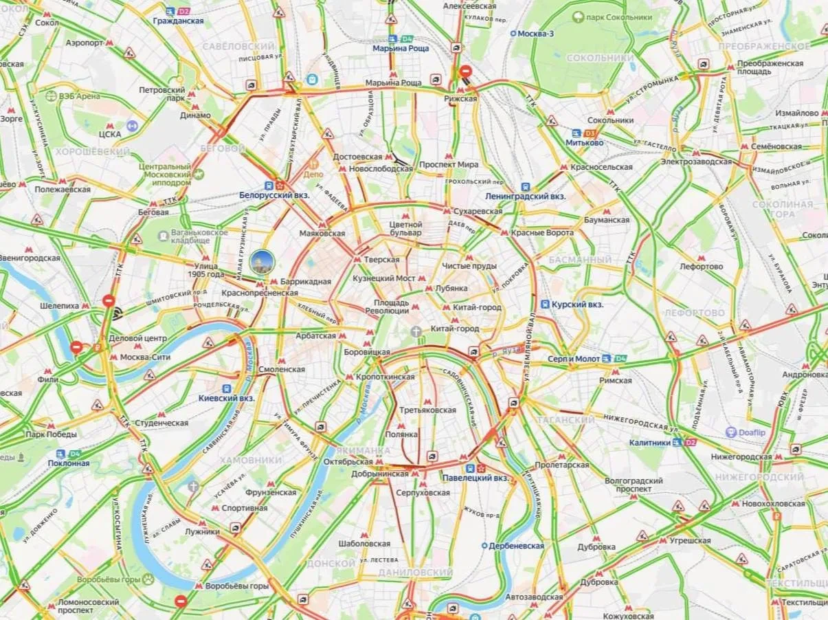 ❗️ Москва встала в 7-балльных пробках