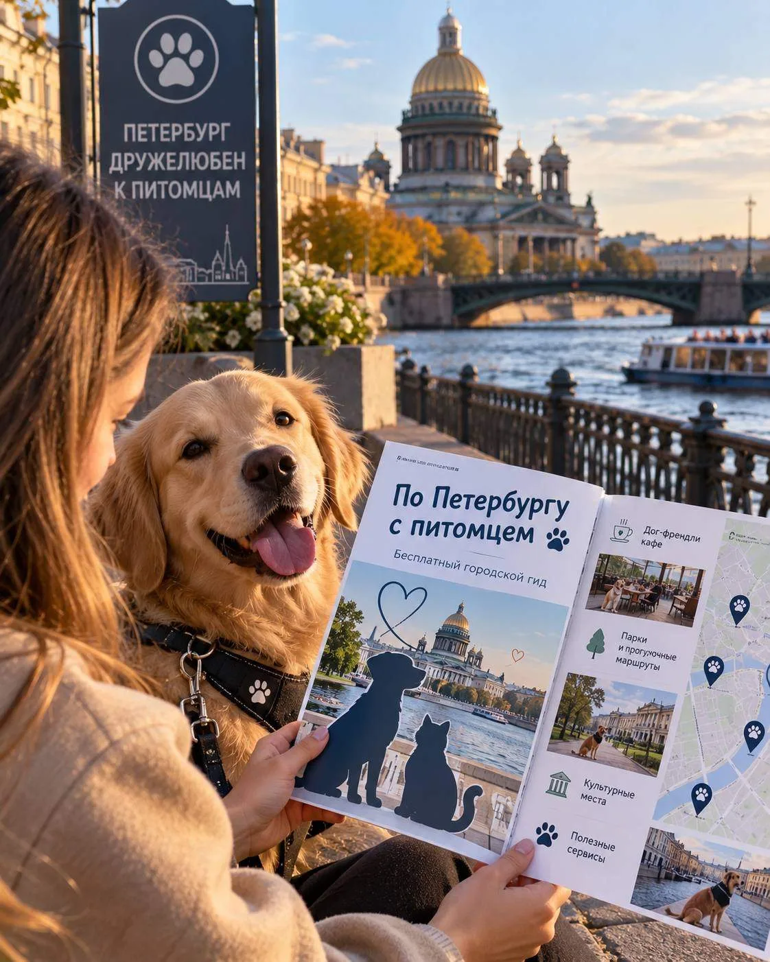 🐾 Петербург — появился бесплатный гид для прогулок с питомцами