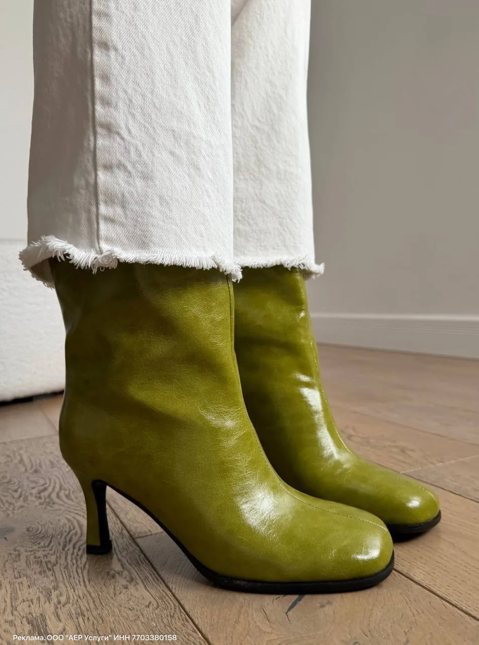 Полусапожки из натуральной кожи от JOZHAMTA SHOES
