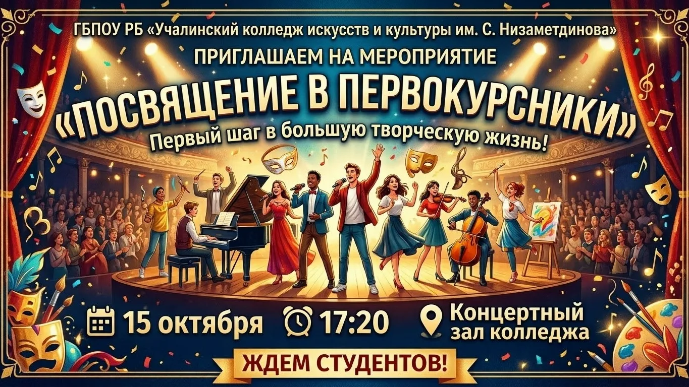 ​Приглашаем вас на долгожданное  событие — «Посвящение в первокурсники»!
