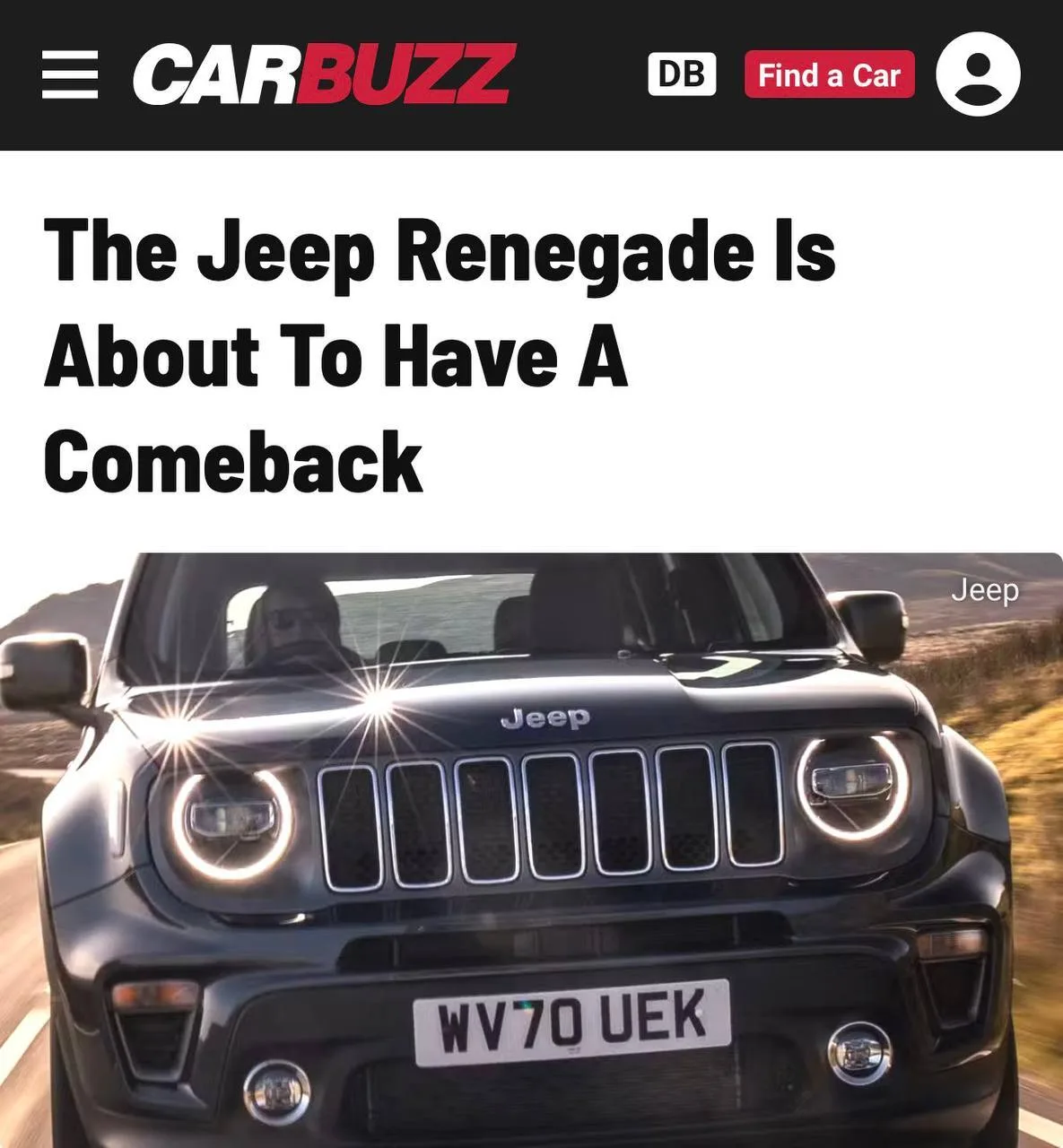 Jeep решил вернуть Renegade из мёртвых — компактный кроссовер снова появится в Европе д...