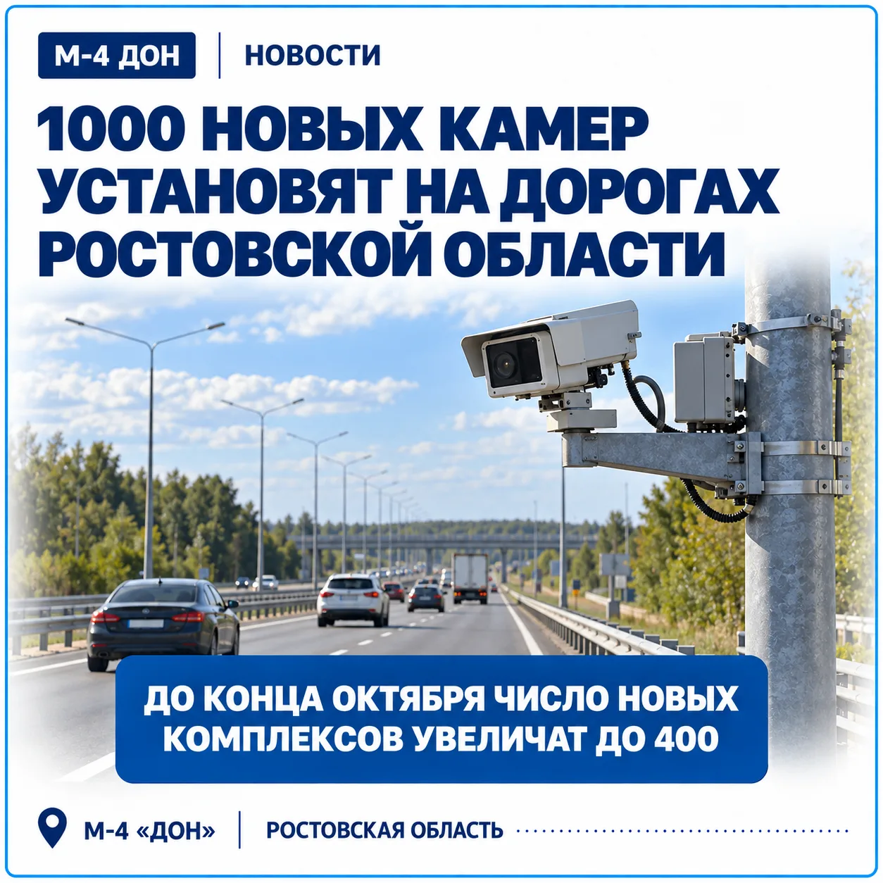 📸 В Ростовской области установят 1000 новых дорожных камер