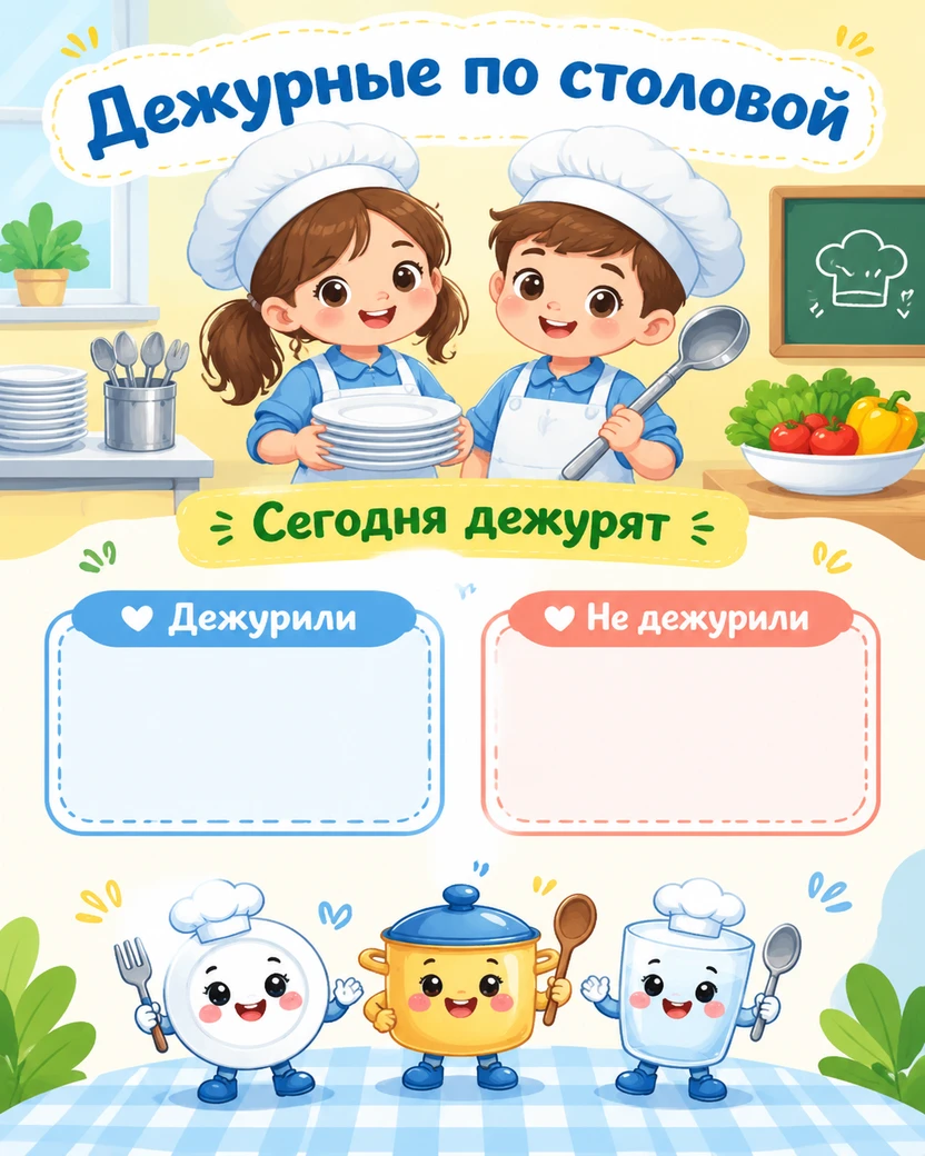 🍽️ Кто сегодня дежурит?