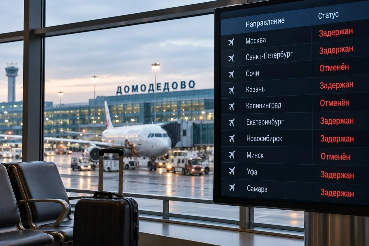 ✈ В аэропортах Москвы Внуково и Домодедово ограничили полёты