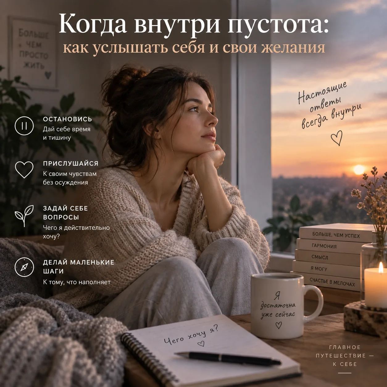 Когда внутри пустота: как услышать себя и свои желания