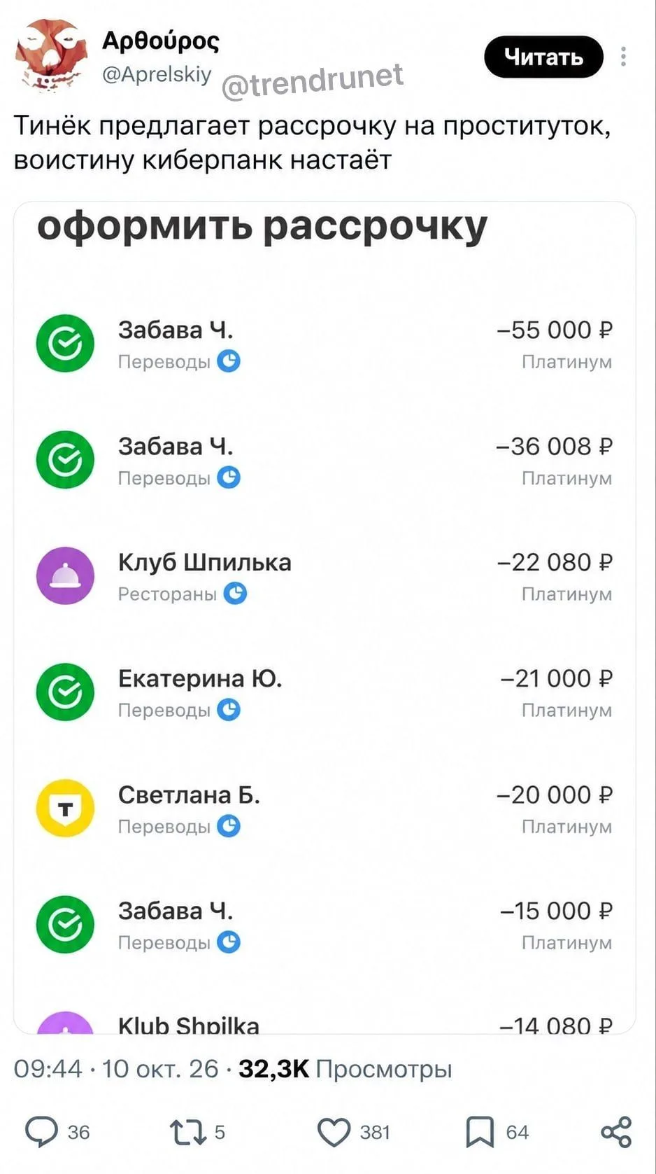 Рассрочку на проституток начали предлагать российские банки.