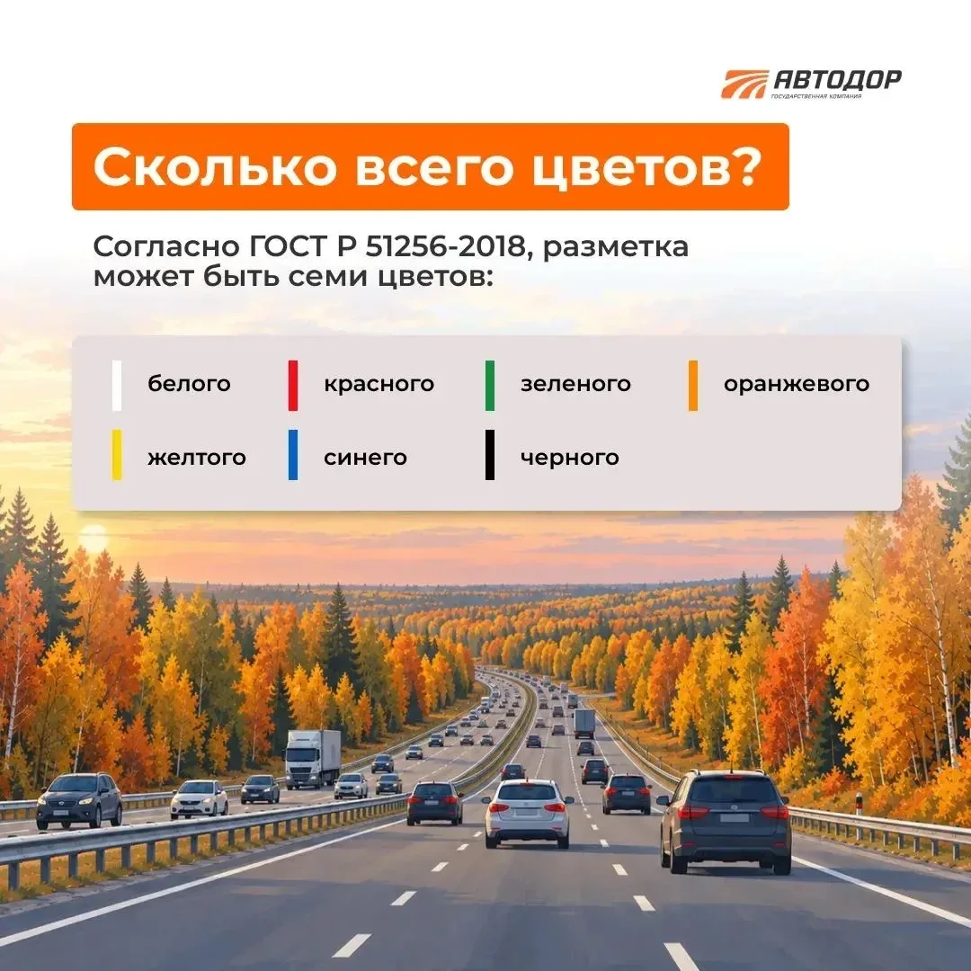 Думаете, что на дороге есть только два цвета разметки: белый и желтый? На самом деле их...