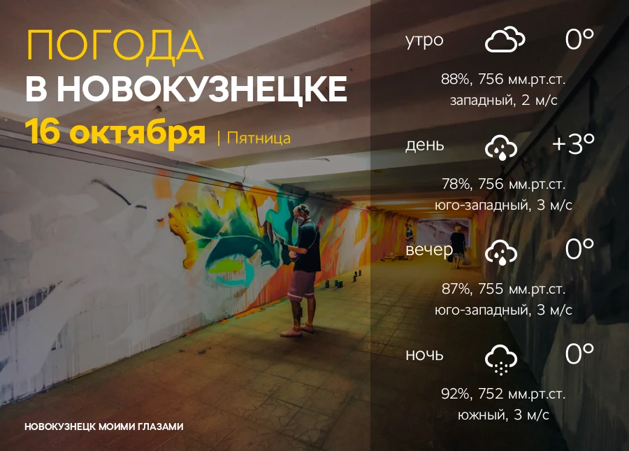 Завтра, 16 октября в Новокузнецке: