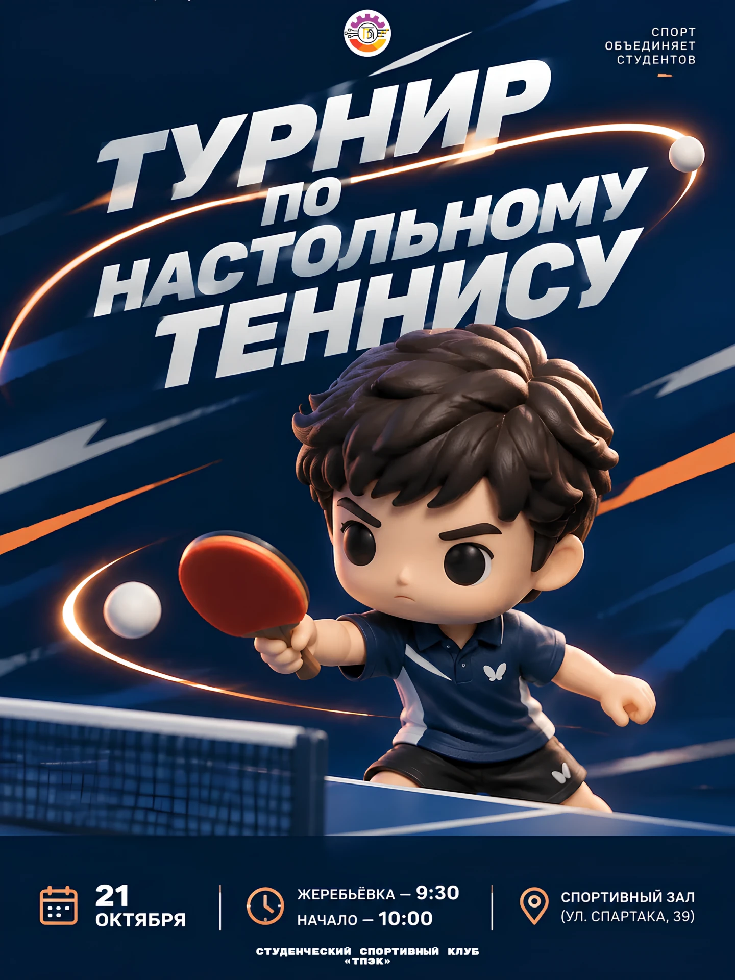 🏓 ТУРНИР ПО НАСТОЛЬНОМУ ТЕННИСУ