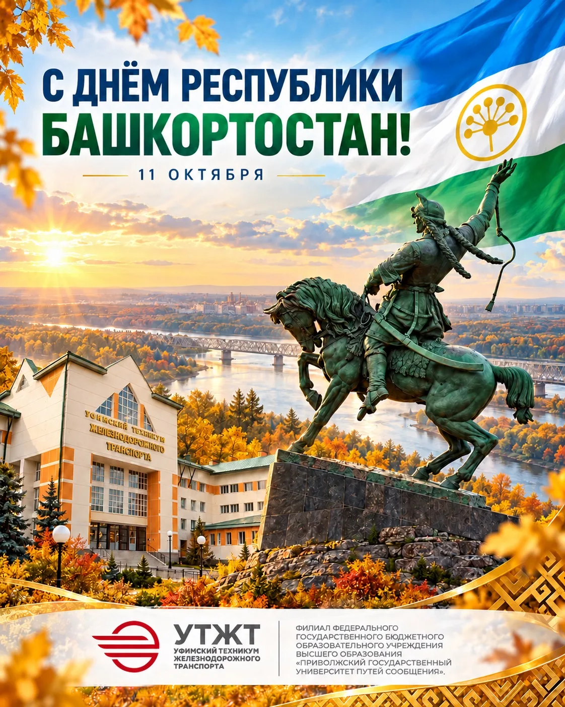 С ДНЁМ РЕСПУБЛИКИ БАШКОРТОСТАН!