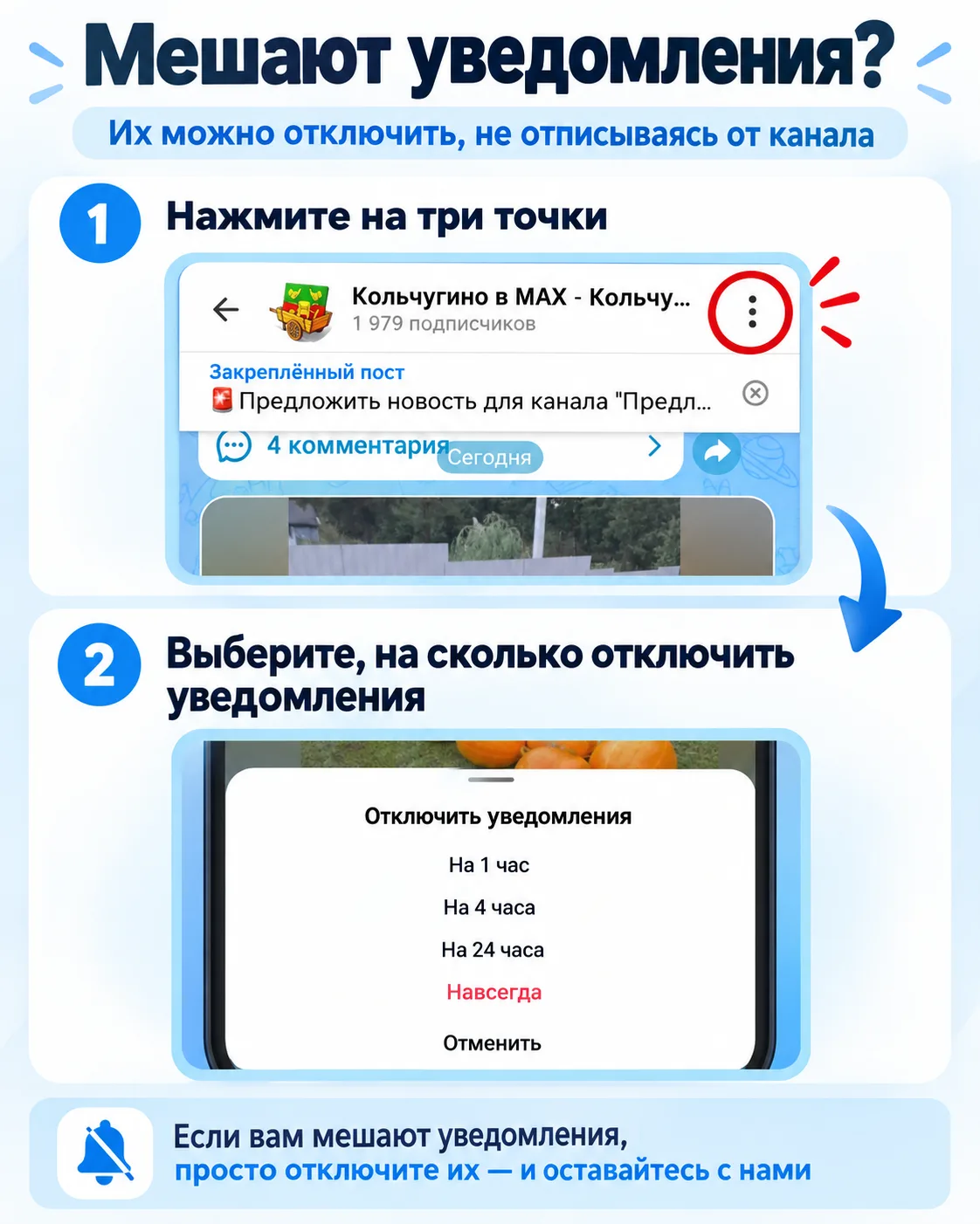 🔕 Мешают уведомления?