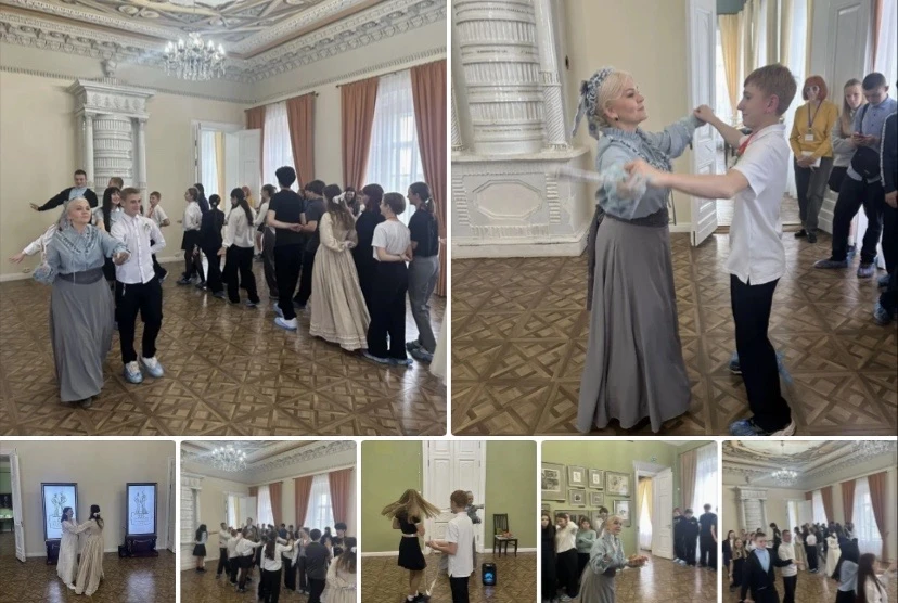 🎩Погружение в эпоху: ученики 9 класса на историческом балу в доме Щепочкина!