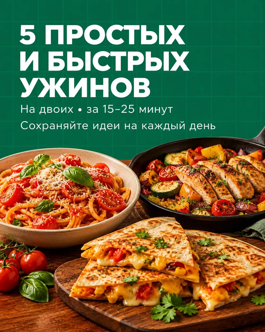 Хочется вкусного и полезного ужина без долгой готовки? 🥗