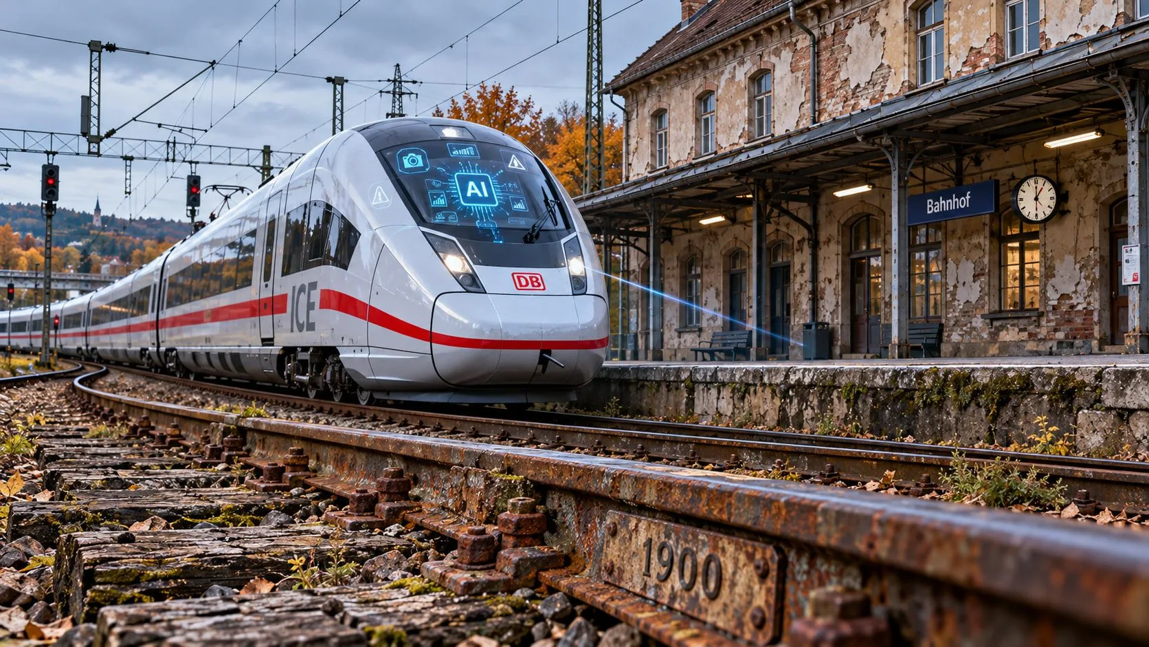 В Германии современные поезда с искусственным интеллектом вынуждены ездить по железным ...
