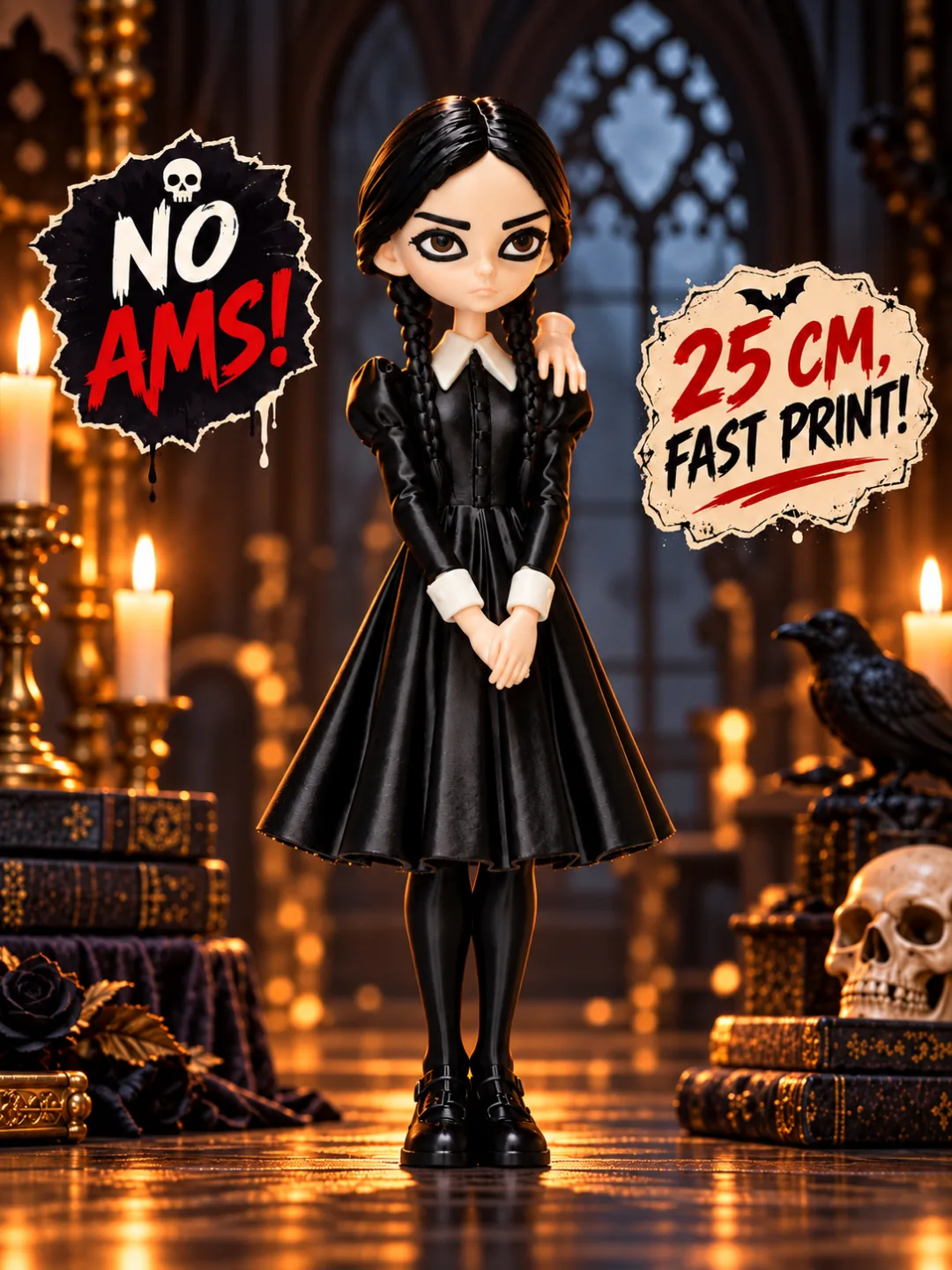 📦Wednesday Adams – 25 СМ | Без AMS | Быстрая печать