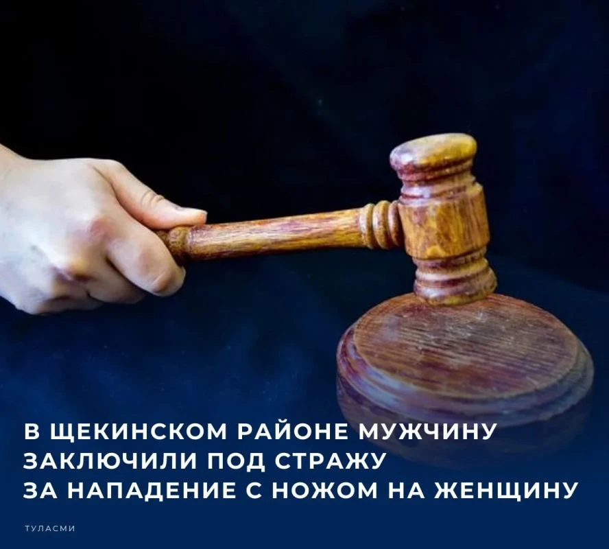 📌 В Щекинском районе Тульской области суд отправил под стражу мужчину, обвиняемого в р...
