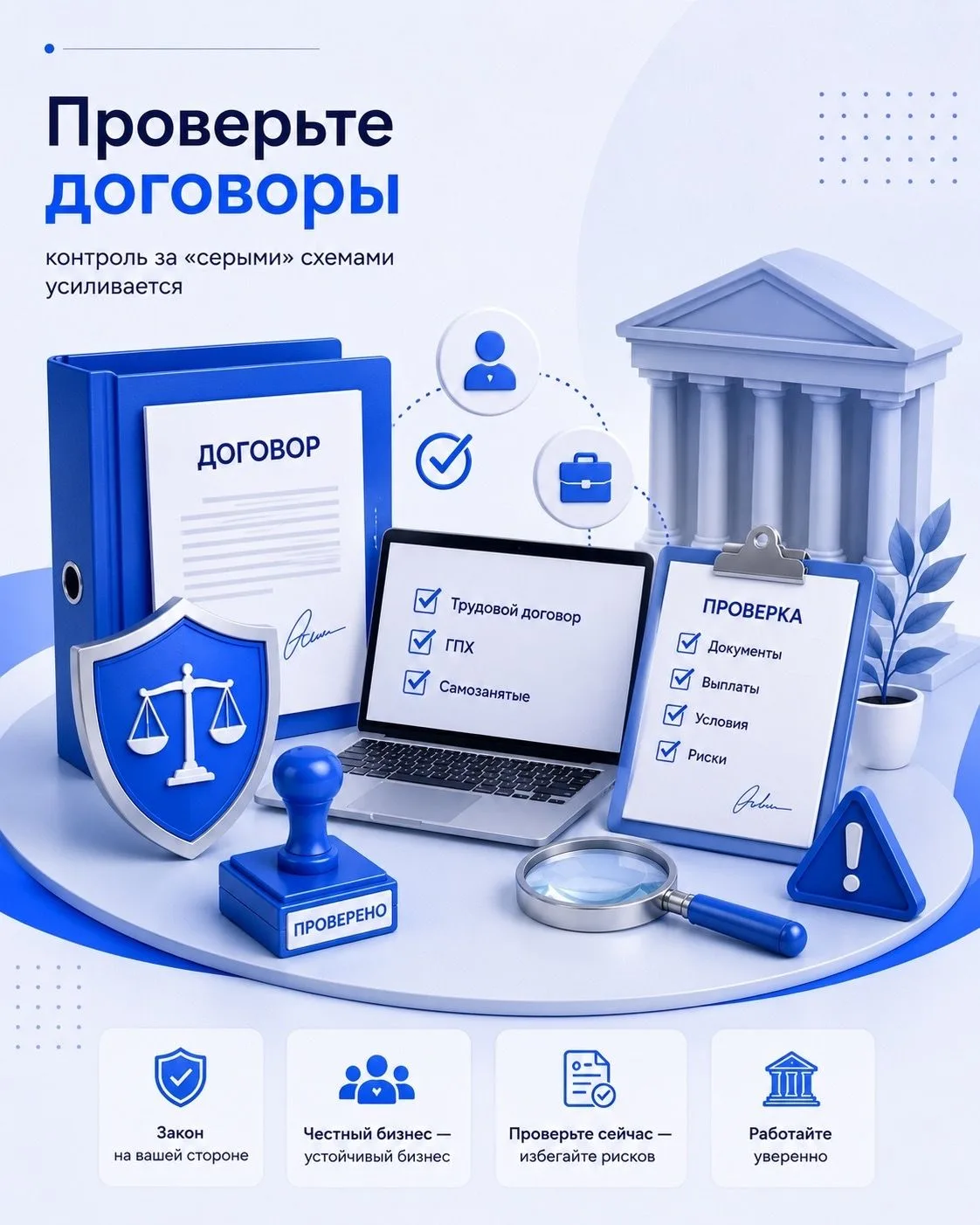 Бизнесу стоит проверить договоры с сотрудниками и исполнителями: государство усиливает ...