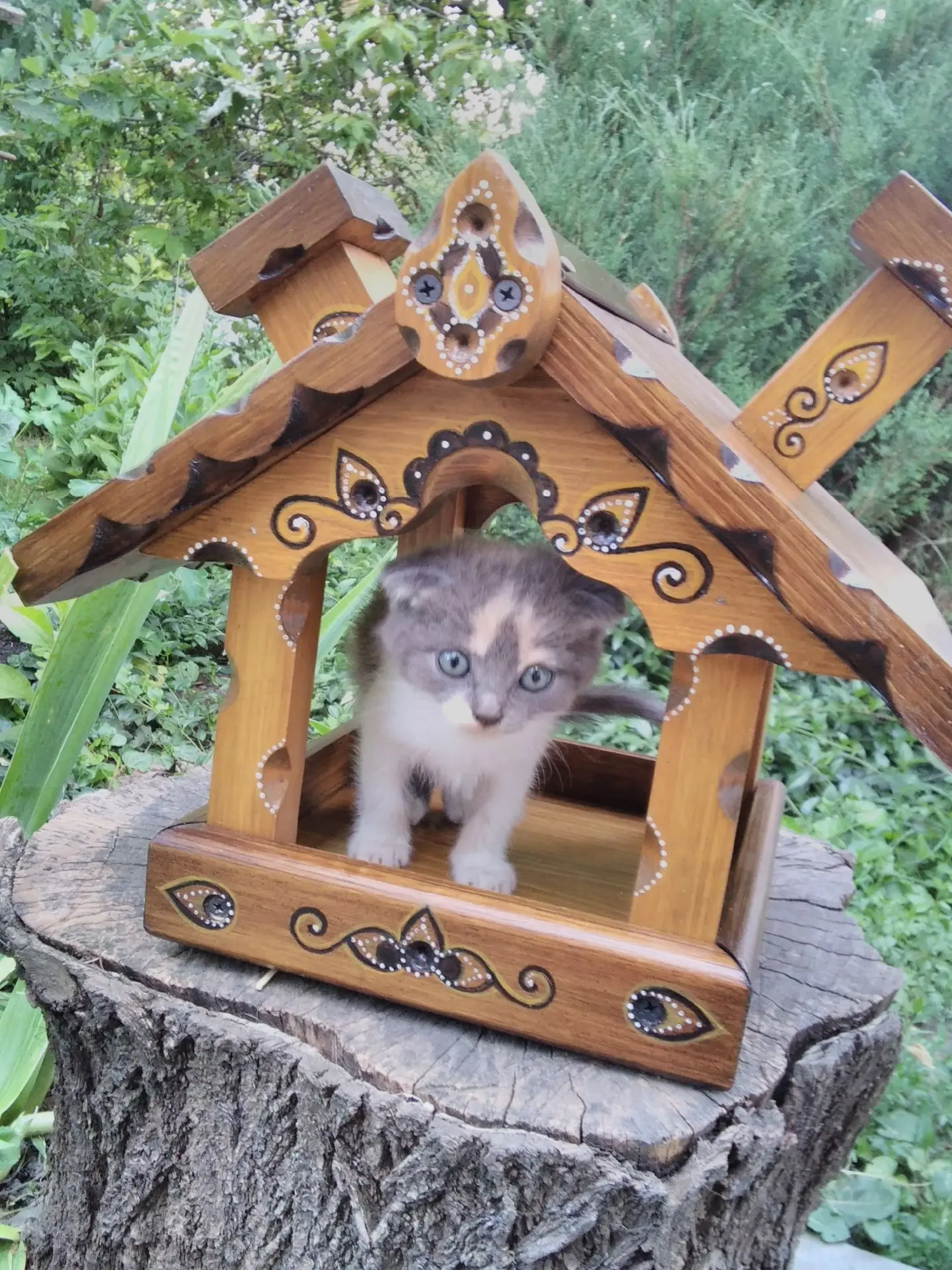 Маленькая кормушка. Наш авторский дизайн. Ручная работа. Handmade wood decor. Ручная ро...