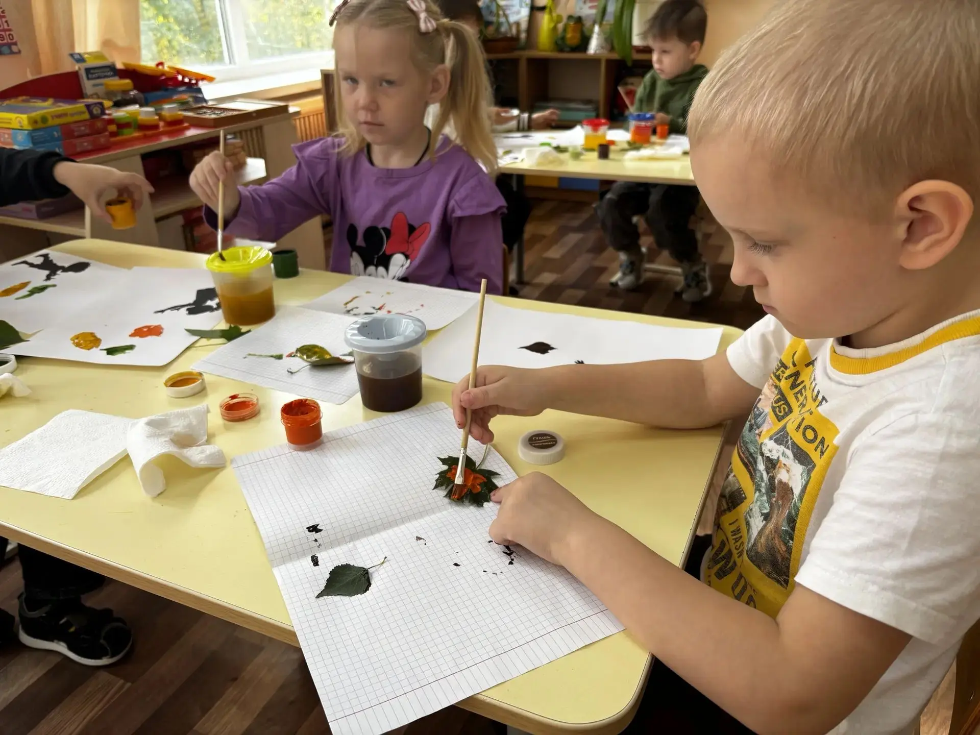 🍂🎨Первое занятие по ДОП «Веселая кисточка».