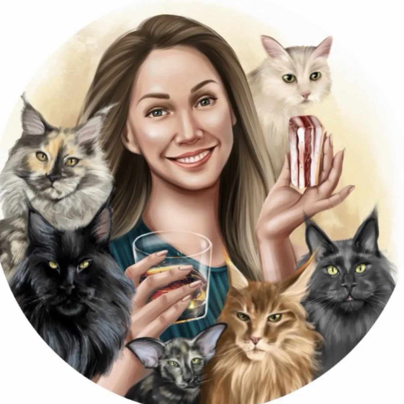 ЛАНА, САНЯ и 6 котов со Львом