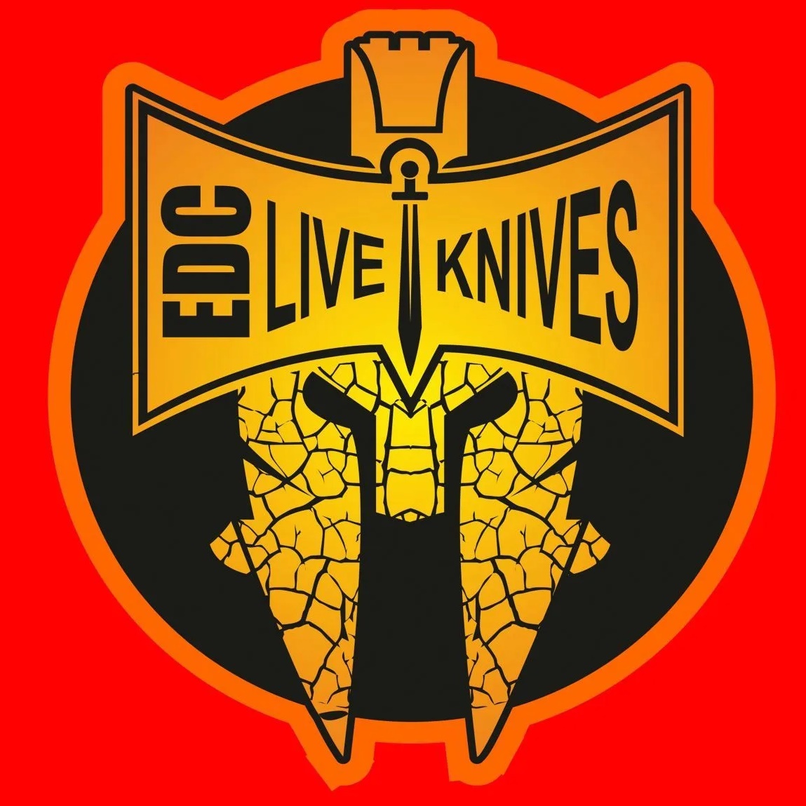 Логотип канала LIVE KNIVES / ножи / туризм