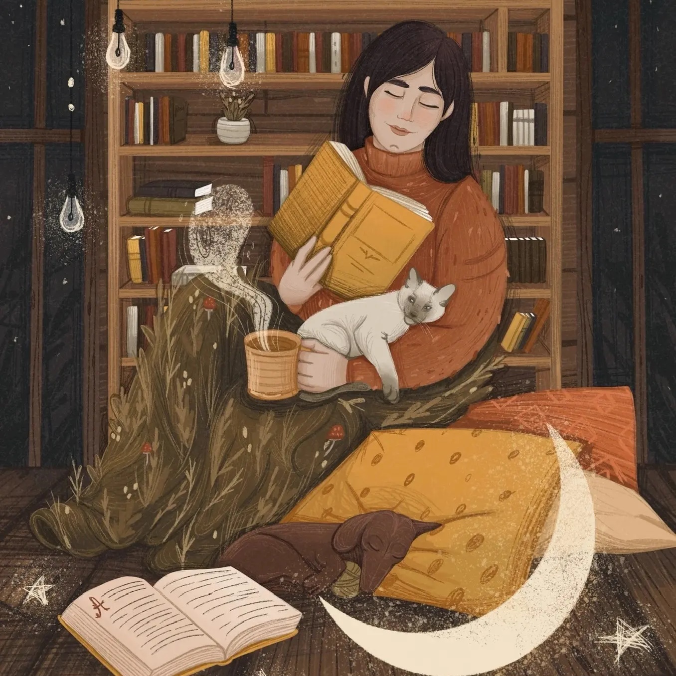 С чашкой чая и книгой в руках (tata_books)